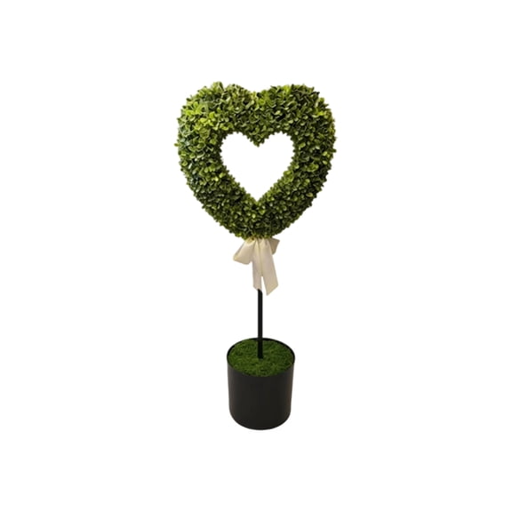 LEWEEN Artificial Heart Boxwood Topiary Tree, 2.5 ft Valentine's Day Decoration with Planter Pots, Perfect for Indoor Outdoor Home Decor(Empty Flowerpot)