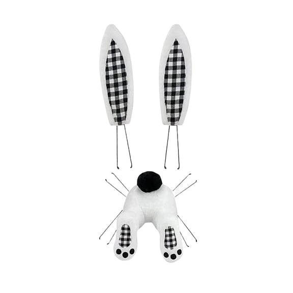 LEWEEN Easter Bunny Butt Wreath Kit Decorations Attachment, 11.8x11.8 Inch Spring Home Door Wall Hanging Decor, DIY Easter Wreath Accessories