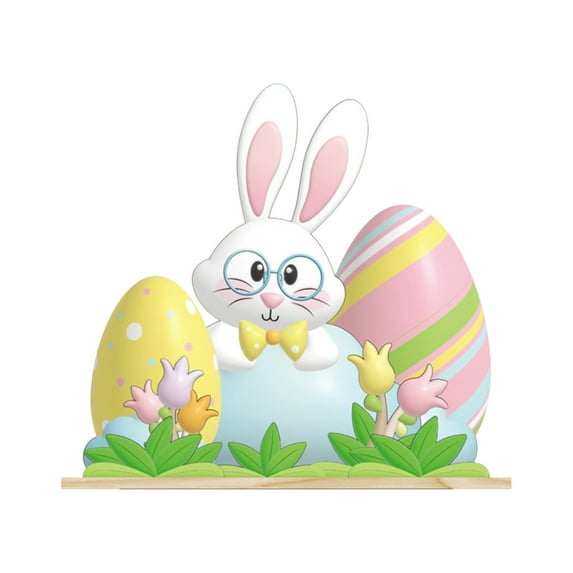 LEWEEN Easter Decoration DIY Multi Layer Resurrection Rabbits Resurrection Egg Wooden Ornament, Festive Home Decor, Handmade Craft for Easter Parties Gatherings