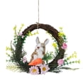 thumbnail image 1 of LEWEEN Easter Straw Bunny Desktop Decoration, Natural Material Festive Atmosphere Home Party Decor, Spring Easter Gift for Family, 1 of 6