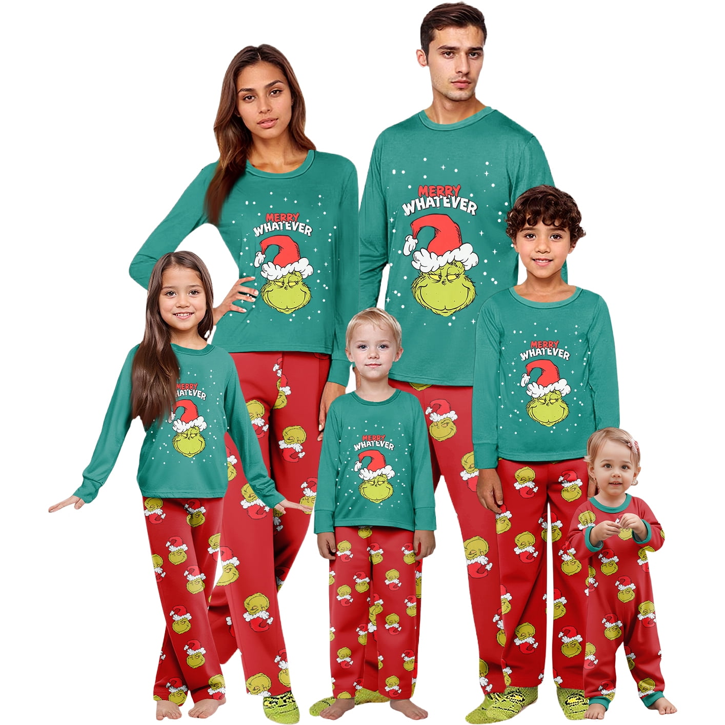 LEWEEN Family Christmas Pajamas Matching Sets, Family-oriented Monster ...