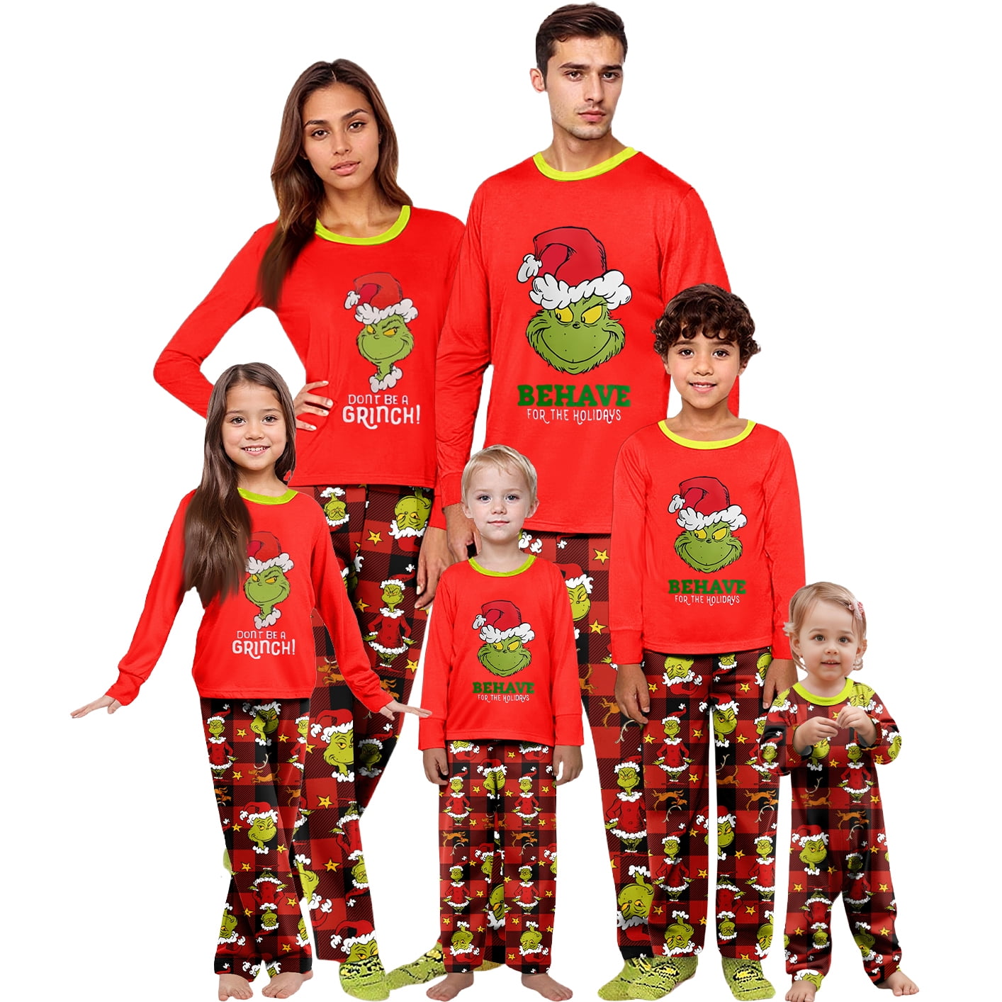 LEWEEN Family Christmas Pajamas Matching Set, Soft 2-Piece Matching ...