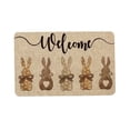 thumbnail image 1 of LEWEEN Happy Easter Doormat Non Slip Welcome Mat Natural Rabbits Pattern Decorative Rug For Indoor Outdoor Farmhouse Entrance Porch Home Easter Day Party Decor Easter Decorations Easter Eggs, 1 of 5