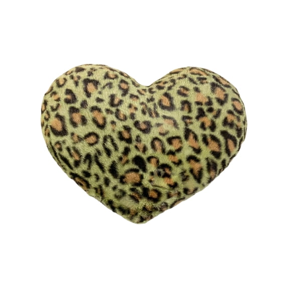 LEWEEN Leopard Print Heart-shaped Throw Pillow Cushion, Valentine's Day Gift, Premium PP Cotton Filling, Stylish Home Decor For Sofa Bed Chair, Thoughtful Love Gift