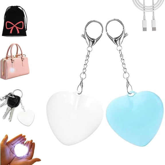 LEWEEN Purse Glow Heart Light,Valentines Day Gifts for Her, LED Mini Touch Activated Handbag Lamp, Portable Handbag Night Light for Women Girls (Heart)