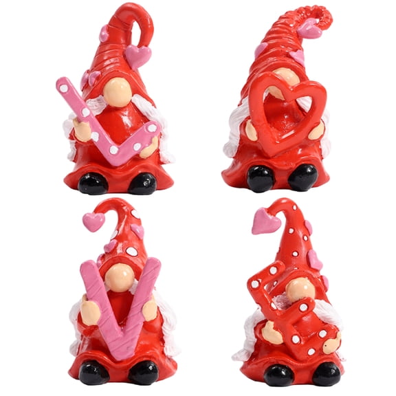 LEWEEN Valentine's Day Love Dwarf Resin Ornament, Wedding Party Decoration, Living Room Desktop Entrance Hall Decor, Couple Gift, 2.4x3.5 Inch