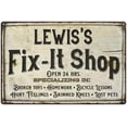 thumbnail image 1 of LEWIS'S Fix-It Shop Sign Grandpa Dad Wall Decor Gift 8x12 Metal 108120006183, 1 of 1