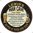 thumbnail image 1 of LEWIS'S Man Cave Rules 14" Round Metal Sign Garage Wall Decor 100140010198, 1 of 1