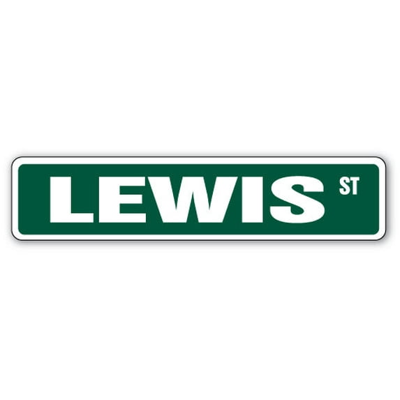 LEWIS Street Sign Childrens Name Room Sign | Indoor/Outdoor | 36" Wide