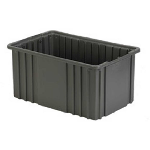 LEWISBins Divider Box, 16-1/2" x 10-7/8" x 8", Gray, Lot of 6