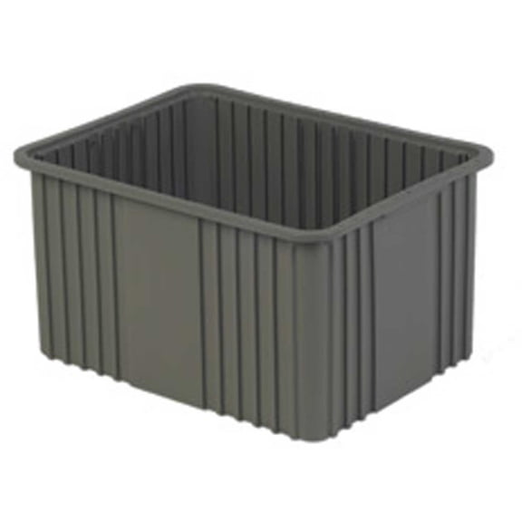 LEWISBins Divider Box, 22-3/8" x 17-3/8" x 12", Gray, Lot of 3