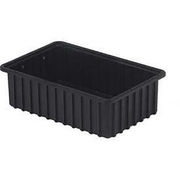 Lewisbins Polyethylene, Divider Box, Black, 16 1/2 in L, 5 in H DC2050 XL