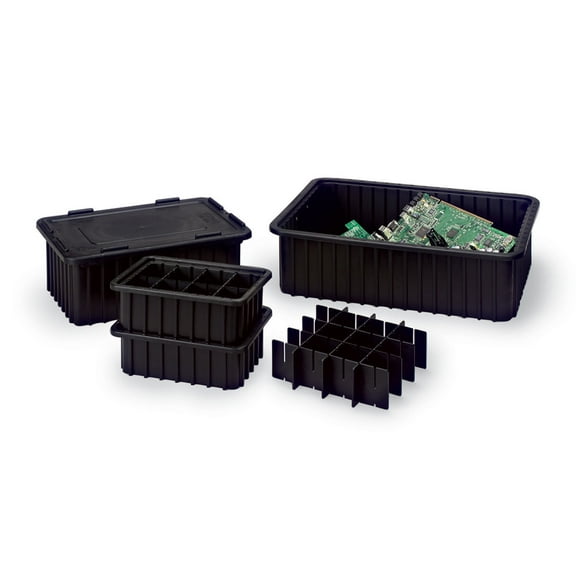Lewisbins Plastic Lid, Black, 16 7/8 in L, 11 1/4 in H CDC2040-MXL