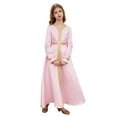 thumbnail image 1 of LEWKW Girls Maxi Dress Long Sleeve Ethnic Kaftan Style V-Neck with Gold Embroidery Trim Elegant Party Wedding Guest Photography Gown, 1 of 7
