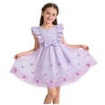 thumbnail image 1 of LEWKW Little Girl's Butterfly Tulle Dress Ruffle Sleeve Embroidered Hem Princess Frock for Spring Easter Party and Wedding Flower Girl, 1 of 6