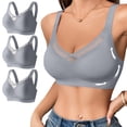 thumbnail image 1 of LEWKW Plus Size Plus Size Bras for Women Full Coverage Wireless Bra Soft Seamless Bras Back Smoothing Comfort Sleep Fitness Breathable Everyday Support, 1 of 8