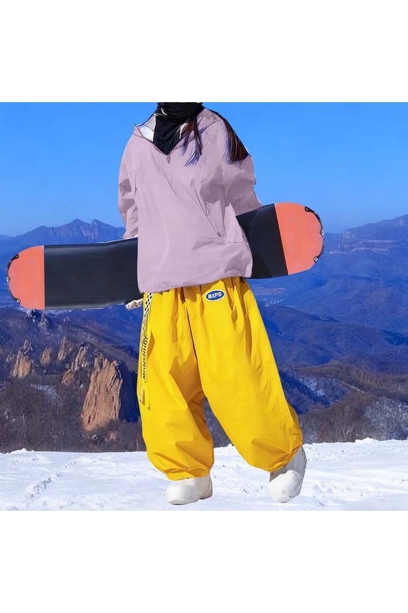 Ski Suits for Women 2 Piece Snowboarding Outfits Waterproof Hooded Jacket & Cargo Pants Sets Winter Outdoor Warm Windproof Mountain Clothing