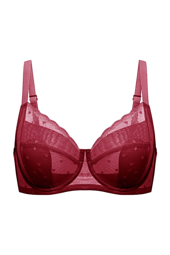 Wireless Bra for Women Breathable Mesh Lace Bra Soft Comfort Unlined Bras Everyday Sleep Support Daily Wear Sheer Coverage Wirefree Underwear