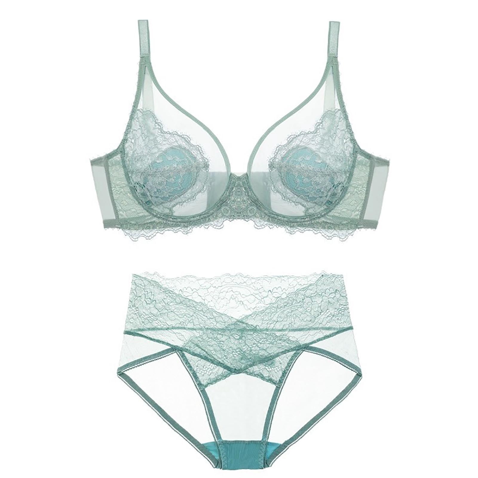 LEWKW Womens Lace Balconette Bra Sheer Mesh Bras Breathable Embroidery ...