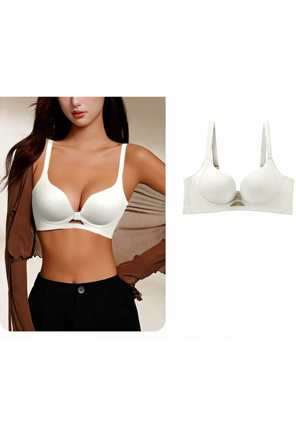 Womens Seamless Bra Invisible Soft Comfort Wireless Bra Breathable Sleep Daily Wear Padded Push up Bra Support Everyday Back Smoothing Style