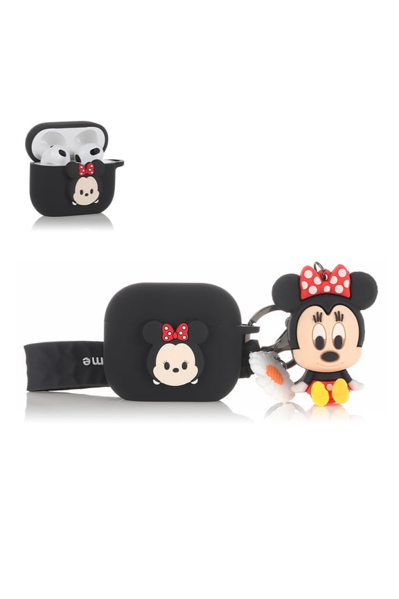 Airpods 3 Silicone Case Funny Cute Cover Compatible for Apple Airpods 3[Cartoon Series With Keychain Doll]