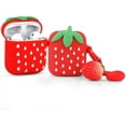 thumbnail image 1 of LEWOTE Airpods Silicone Case Funny Cute Cover Compatible for Apple Airpods 1&2[Fruit and Vegetable Series][Best Gift for Girls or Couples](Strawberry), 1 of 5