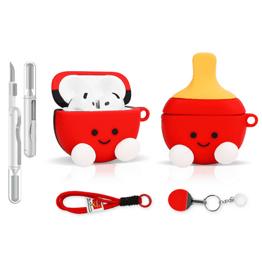 LEWOTE Compatible with Airpods 4 Generation Case Cute Cartoon Funny 3D Sport Cover with Cleaner Kit