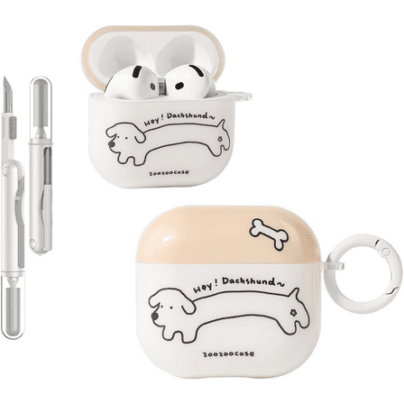 LEWOTE Compatible with Airpods 4 Generation Cute Cartoon Funny Case Cover with Cleaner Kit[IMD Series]