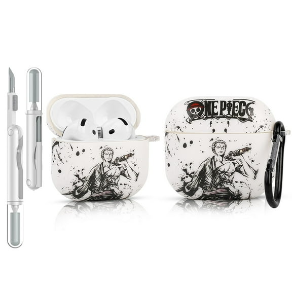 LEWOTE Compatible with Airpods 4 Generation Cute Cartoon Funny Case Cover with Cleaner Kit[Pirates Series]
