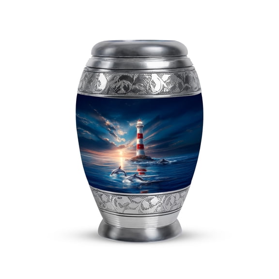 LEXFAY Lighthouse Urns for Human Ashes Adult Male - Ocean Funeral Urns for Human Ashes - Sunset Keepsake Urn for Humans Ash - Cremation Urn for Adult Ash Women - Decorative for Sister 3 Inch