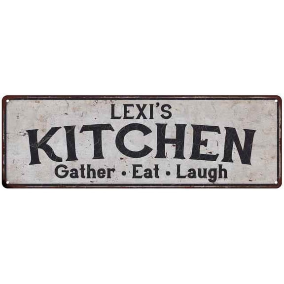 LEXI's Kitchen Rustic Chic Decor Gift 8x24 Sign 108240051062