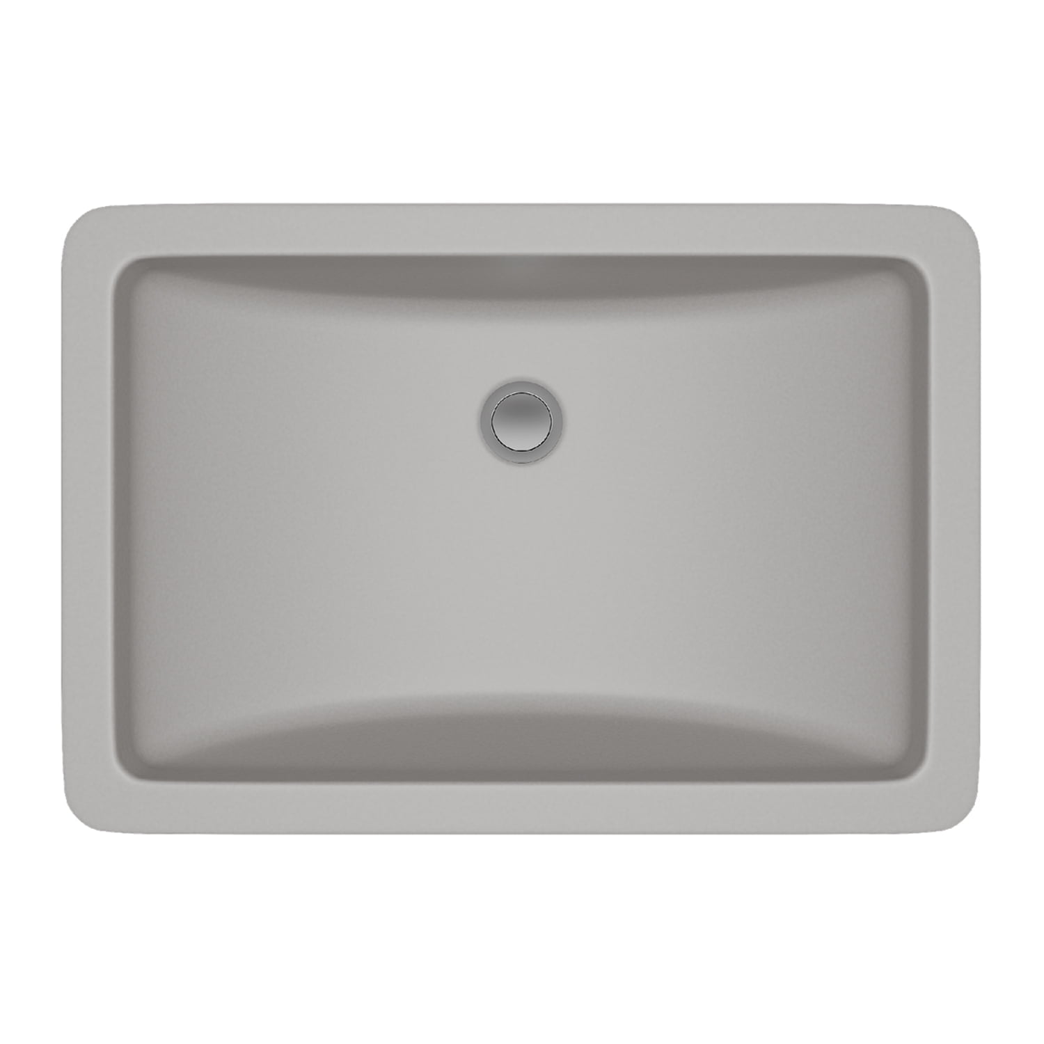 21" Gray Quartz Composite Undermount Vanity Sink