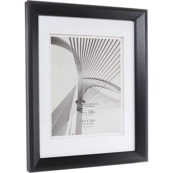 LEXINGTON 11x14 8x10 Fancy Mat Black Frame by Lawrence - 8x10