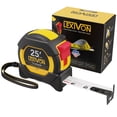 thumbnail image 1 of LEXIVON 25Ft/7.5m DuaLock Tape Measure | 1-Inch Wide Blade with Nylon Coating, Matt Finish White & Yellow Dual Sided Rule Print | Ft/Inch/Fractions/Metric (LX-206), 1 of 7