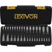 LEXIVON 34-Piece Master TORX Bit Socket Set with Enhanced Storage Case