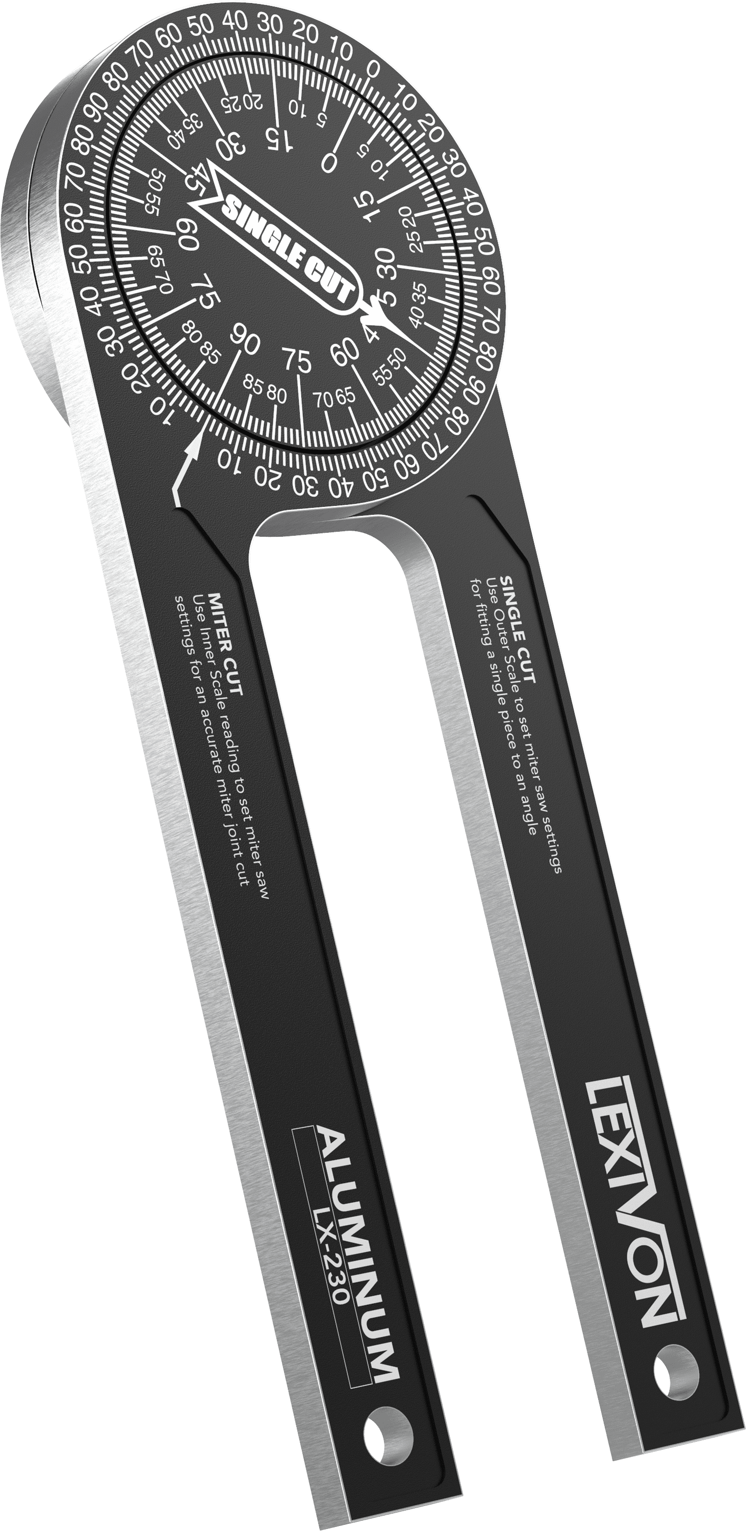 LEXIVON Aluminum Miter Saw Protractor 7Inch Rust Proof Angle Finder
