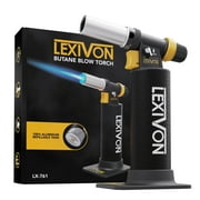 LEXIVON Butane Blow Torch, Heavy-Duty Refillable Lighter with Adjustable Flame and Pro-Grade Aluminum Tank | Ideal for Soldering and Kitchen Tasks LX-761