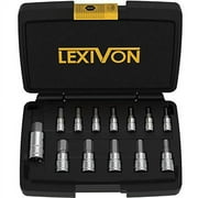 LEXIVON HEX Bit Socket Set, Premium S2 Alloy Steel | 13-Piece SAE 5/64 - 9/16 Set | Enhanced Storage Case LX-142