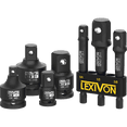 thumbnail image 1 of LEXIVON Impact Socket Adapter Combo Kit, 7-piece Increaser, Reducer & Extension Set | 1/4"-3/8"-1/2" Impact Driver Conversions, Active Rust Protection By Black-Phosphate Coating Treatment (LX-109), 1 of 3