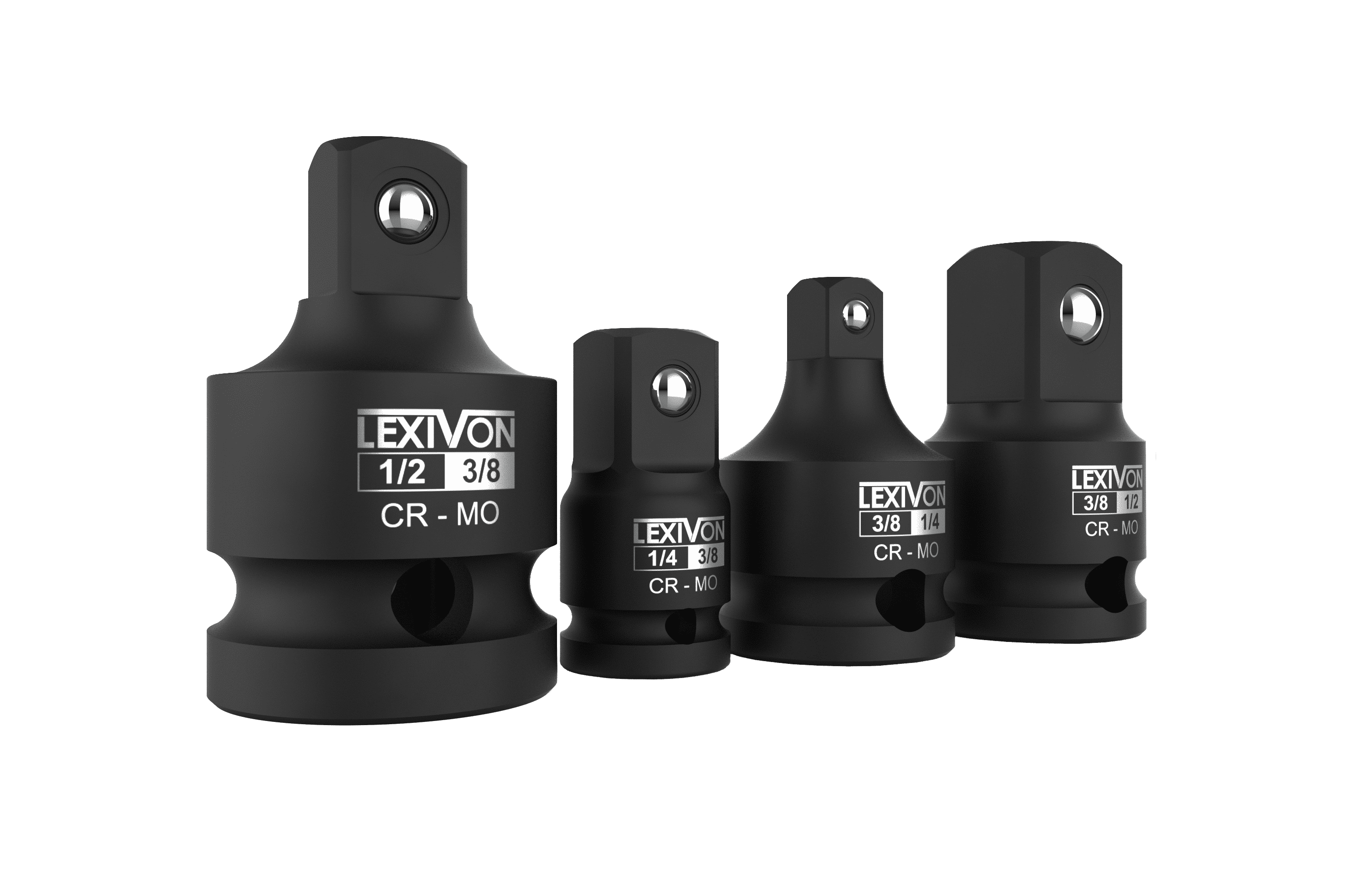 LEXIVON Impact Socket Adapter and Reducer 4-Piece Set | 1/4