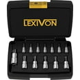 thumbnail image 1 of LEXIVON Tamper Proof Torx Bit Socket Set, 13-Piece Security Star T8 - T60, 1 of 7