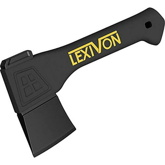 LEXIVON V9 Camping Hatchet, 9-Inch Axe | Ergonomic Grip, Lightweight Fiber-glass Composite Handle | Protective Carrying Sheath Included (LX-V9)