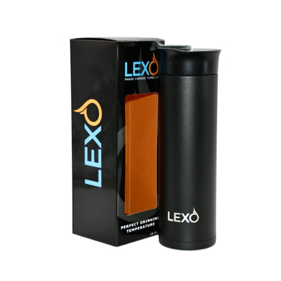 LEXO Temperature-Regulating 16 oz. Tumbler with Drink Now Technology Black