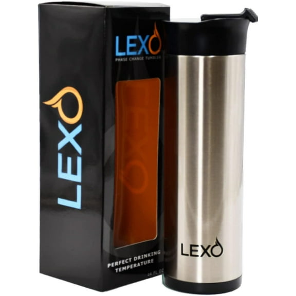 LEXO Temperature-Regulating 16 oz. Tumbler with Drink Now Technology Stainless Steel