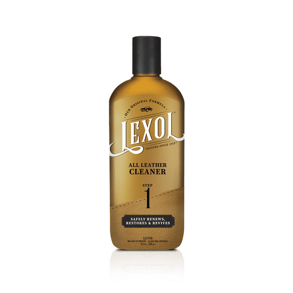 LEXOL All Leather Cleaner Damage Resistant Leather Cleaner Wax, 16.9 OZ