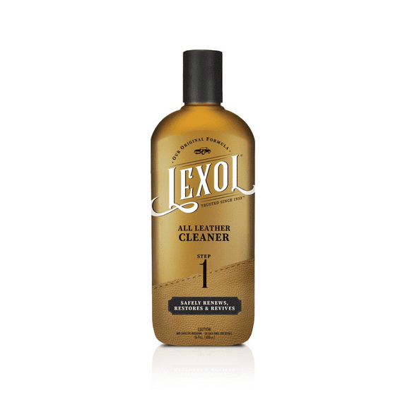 LEXOL All Leather Cleaner Damage Resistant Leather Cleaner Wax, 16.9 OZ