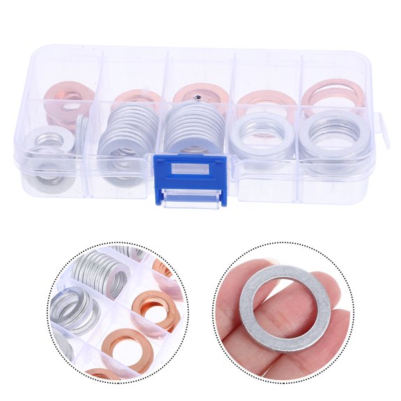 LEXSOMEO 1 Box Oil Drain Plug Gasket Set Assorted Washers Drain Plug Gasket Replacement Accessories