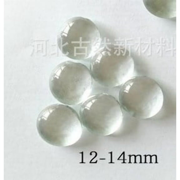 LEXSOMEO 1 Pack Flat Glass Marbles Glass Pebbles Clear Glass Beads Flat Marble Beads Vase Filler Stones Aquarium Glass Beads Garden Decor