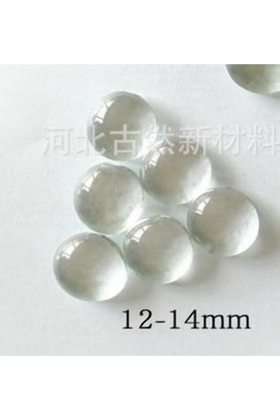 1 Pack Flat Glass Marbles Glass Pebbles Clear Glass Beads Flat Marble Beads Vase Filler Stones Aquarium Glass Beads Garden Decor