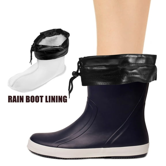 COOPHYA 1Pair Durable White Warm Rain Boot Liners with Snug Fit for Hiking